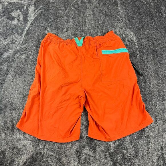 REI X Outdoor Afro Co-Op Shorts Orange Teal Men's M 8" Inseam Unlined - Picture 8 of 10